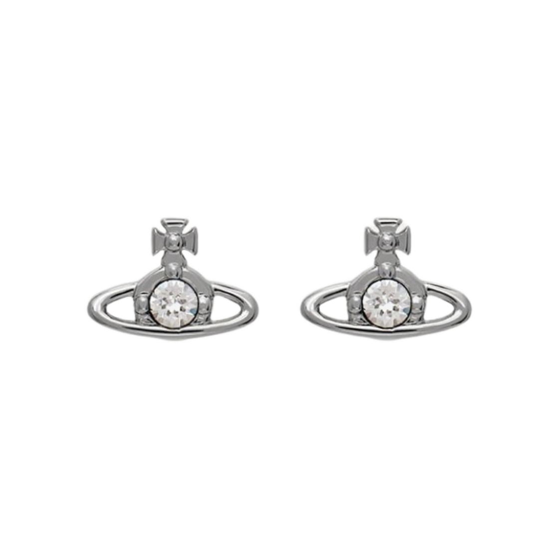 62010037-02P116 (W) Vivienne Westwood Nano Solitaire Earrings Silver