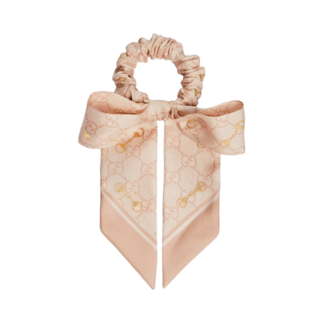 770292-3G001-5878 (W) Gucci Silk GG Scrunchie Set Pink Ivory