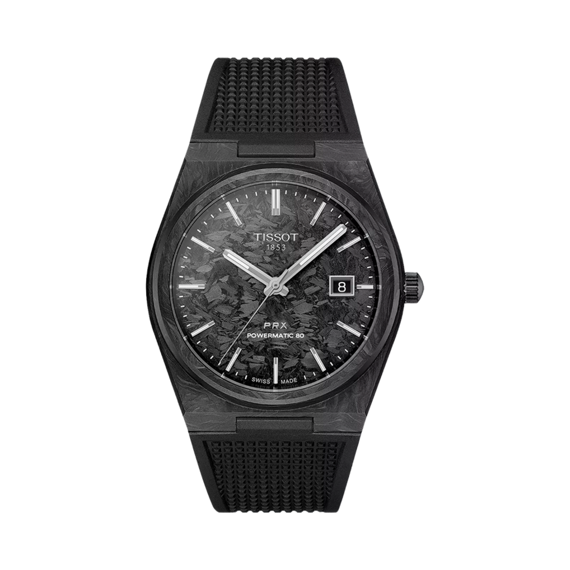 티쏘 PRX 카본 40mm 러버 블랙(Tissot PRX Carbon 40mm Rubber Black)
