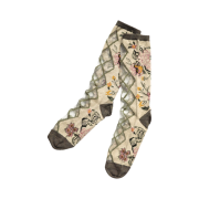 Kapital 156 Gobelin Flower See Through Socks Light Beige