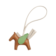 Hermes Rodeo Pegase PM Charm Milo Swift & Gold Craie Vert Criquet