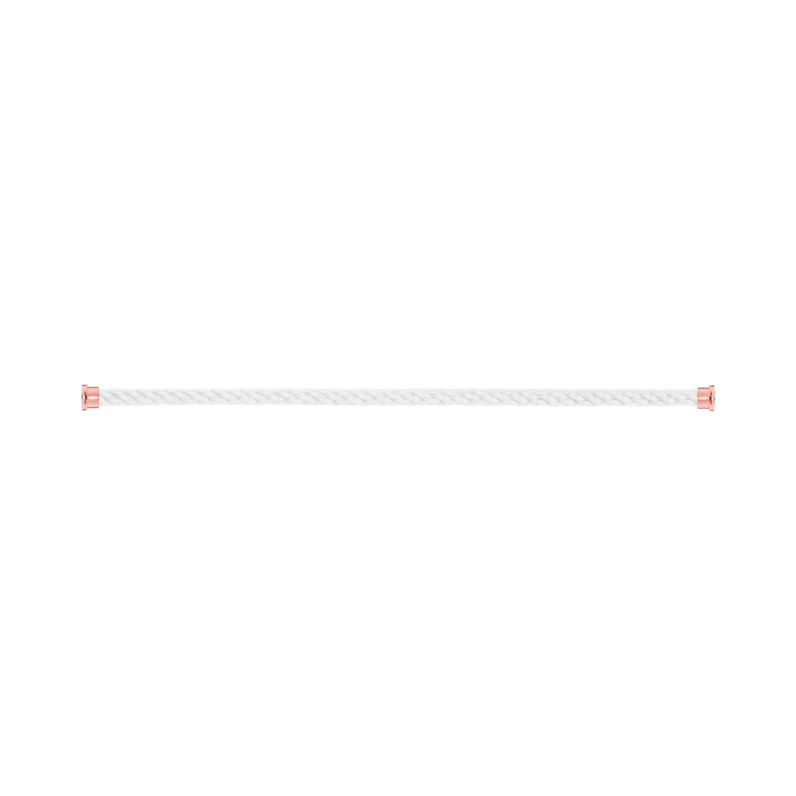 프레드 화이트 케이블 브레이슬릿 라지 핑크 골드(Fred White Cable Bracelet Large Pink Gold)