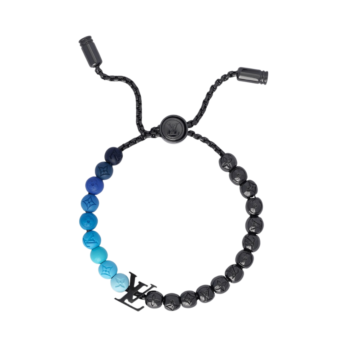 루이비통 LV 비즈 브레이슬릿 실버 블루(Louis Vuitton LV Beads Bracelet Silver Blue) - 1