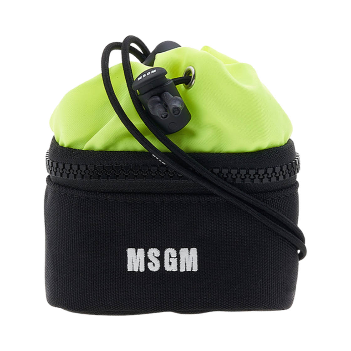 3341MDZ95-371-99 MSGM Logo Embroidered Pouch Black