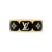 (W) Louis Vuitton Nanogram Enamel Ring S00 Gold