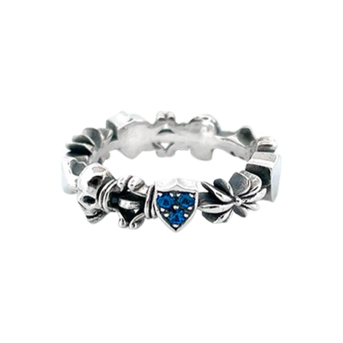[KREAM 단독] 스쿠도 시그니처 링크 스톤 볼드 미디움 링 블루([KREAM 단독] Scudo Signature Link Stone Bold Medium Ring Blue)