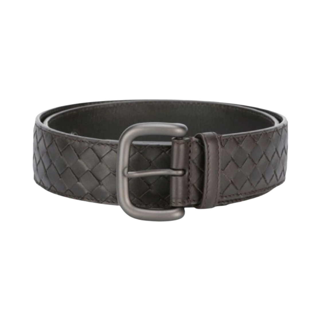 173784V46502006 Bottega Veneta Intrecciato Leather Belt Brown