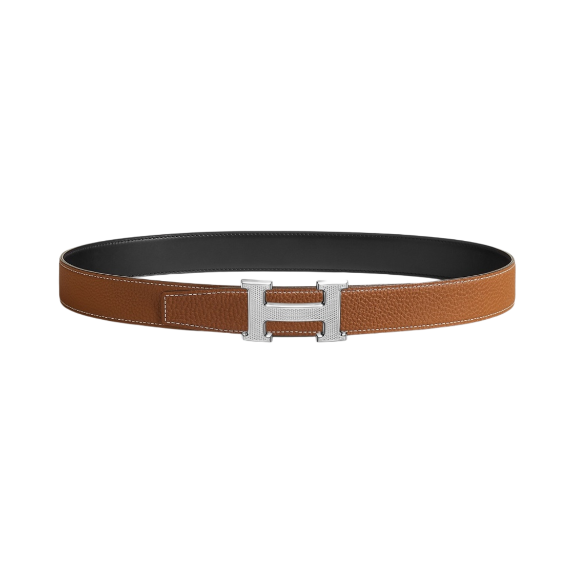 에르메스 H 길로쉬 벨트 버클 & 리버서블 가죽 스트랩 32mm & 아르장 누아 골드(Hermes H Guillochee Belt Buckle & Reversible Leather Strap 32mm & Argent Noir Gold) - 2