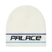 Palace Stripe Nein Cuff Beanie White - 25SS