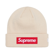 Supreme New Era Box Logo Beanie Stone - 24FW