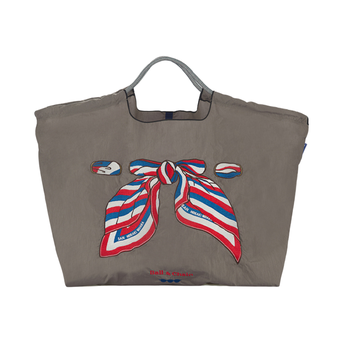 볼 앤 체인 산 히데아키 스카프 에코백 L 쿨 그레이(Ball & Chain San Hideaki Scarf Eco Bag L Cool Gray)