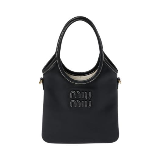 5BA281-2CRW-F0002 Miu Miu Ivy Leather Mini Handbag Black