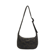 COS Crossbody Saddle Bag Animal Print Black Brown