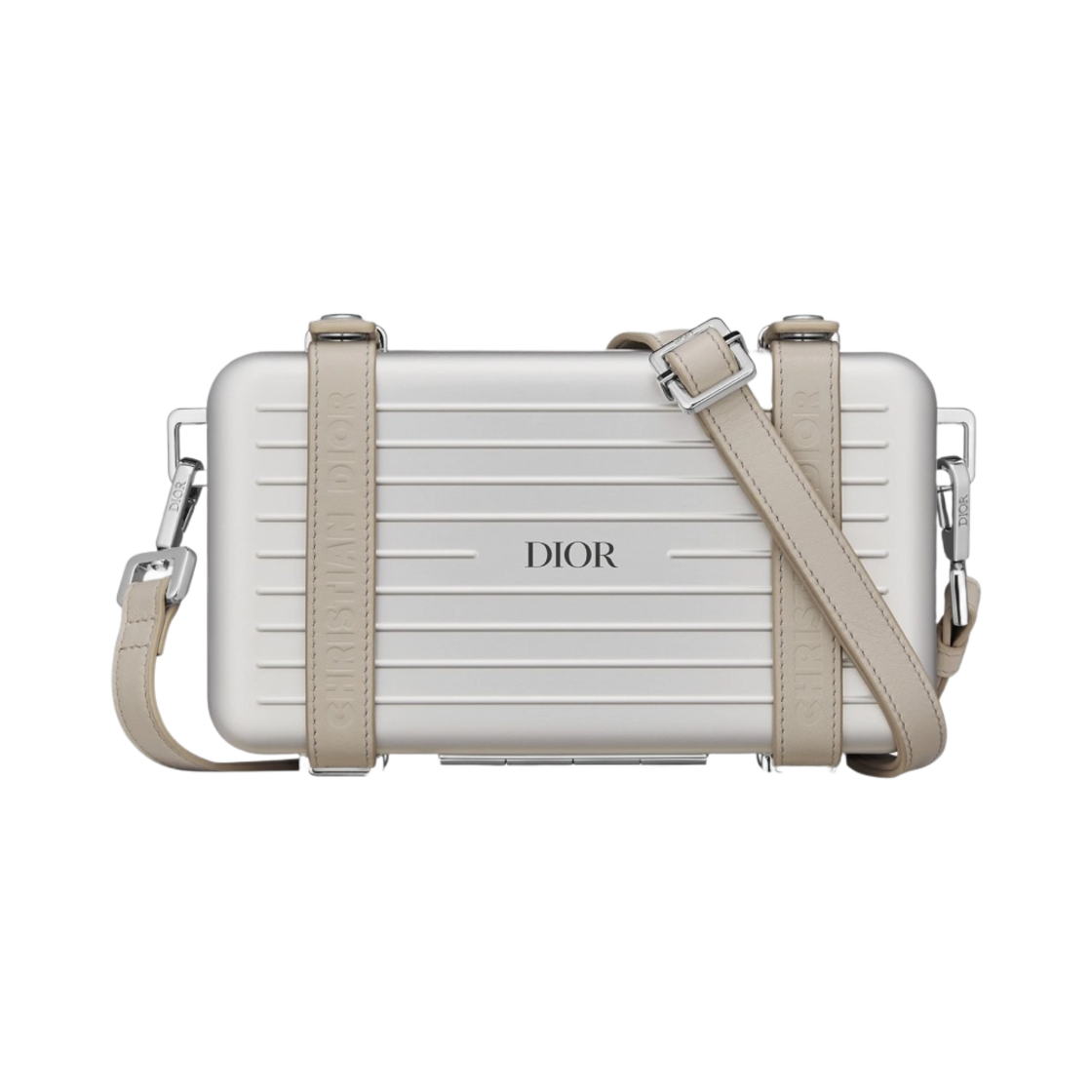 리모와 x 디올 퍼스널 클러치 알루미늄 그레이(Rimowa x Dior Personal Clutch Aluminium Gray)