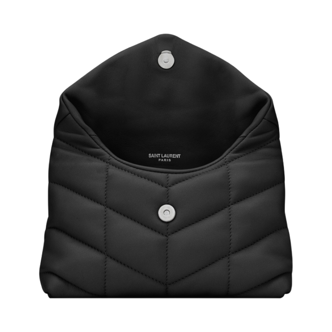생로랑 퀼티드 램스킨 퍼퍼 스몰 파우치 블랙(Saint Laurent Puffer Small Pouch in Quilted Lambskin Black) - 3