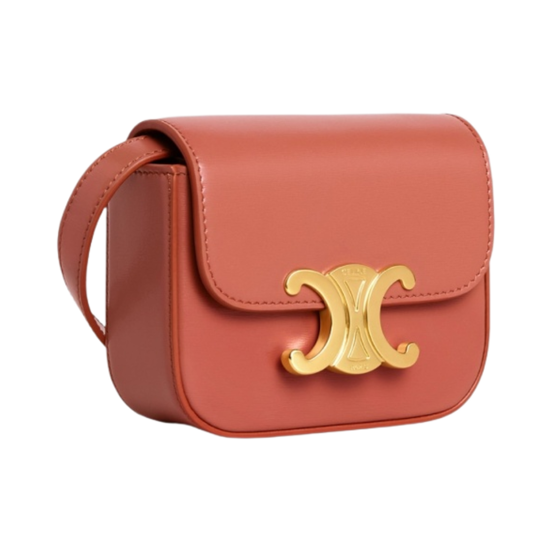 셀린느 샤이니 카프스킨 미니 트리옹프 백 테라코타(Celine Mini Triomphe in Shiny Calfskin Terracotta) - 2