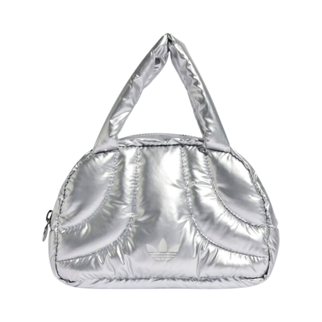 JD1337 Adidas Metallic Mini Bowling Bag Silver Metallic