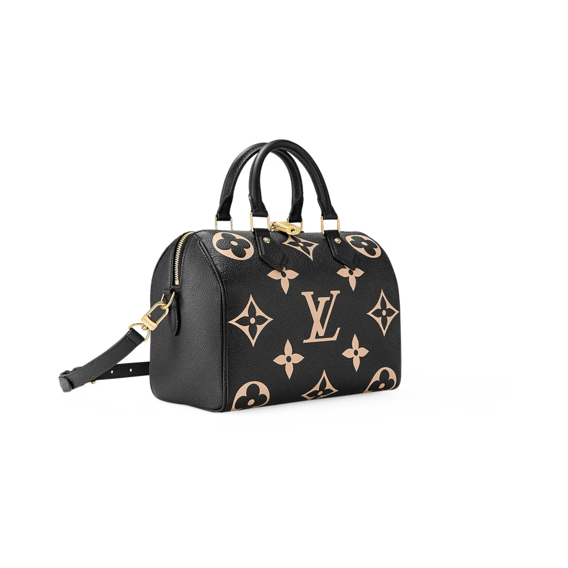 루이비통 스피디 반둘리에 25 바이컬러 모노그램 앙프렝뜨 레더 느와르 베이지(Louis Vuitton Speedy Bandouliere 25 Bicolor Monogram Empreinte Leather Noir Beige) - 2