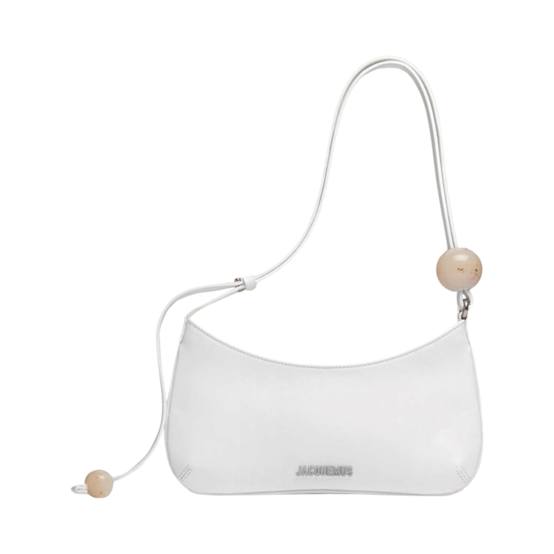 자크뮈스 르 비쥬 펄 비디드 숄더백 화이트(Jacquemus Le Bisou Perle Beaded Shoulder Bag White) - 1