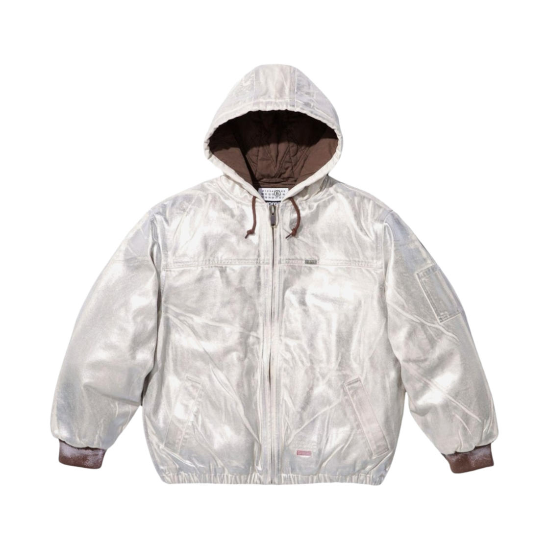 슈프림 x MM6 메종 마르지엘라 포일 후드 워크 자켓 내츄럴 - 24SS