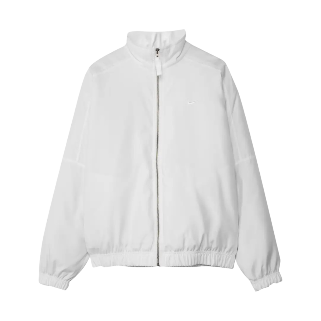 나이키 NRG 솔로 스우시 사틴 봄버 자켓 서밋 화이트 - US/EU(Nike NRG Solo Swoosh Satin Bomber Jacket Summit White - US/EU)