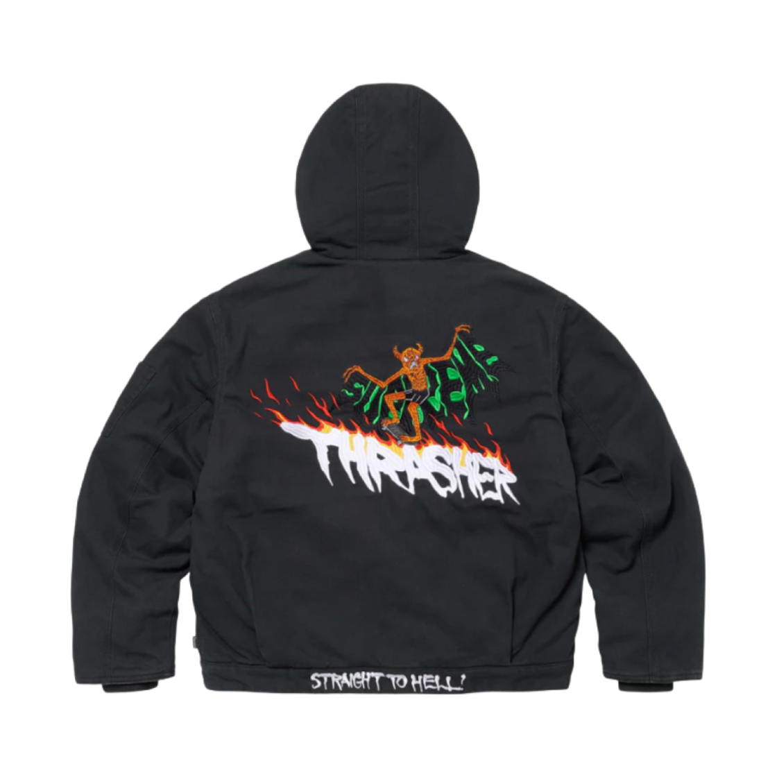 슈프림 x 트레셔 후드 워크 자켓 블랙 - 24FW(Supreme x Thrasher Hooded Work Jacket Black - 24FW)