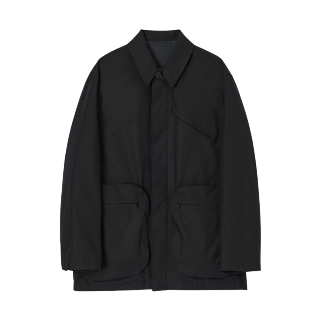 타이핑 미스테이크 퍼스펙티브 포켓 사파리 자켓 블랙 - 22FW(Typing Mistake Perspective Pocket Safari Jacket Black - 22FW)