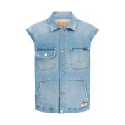 Martine Rose Denim Gilet Bleached Wash