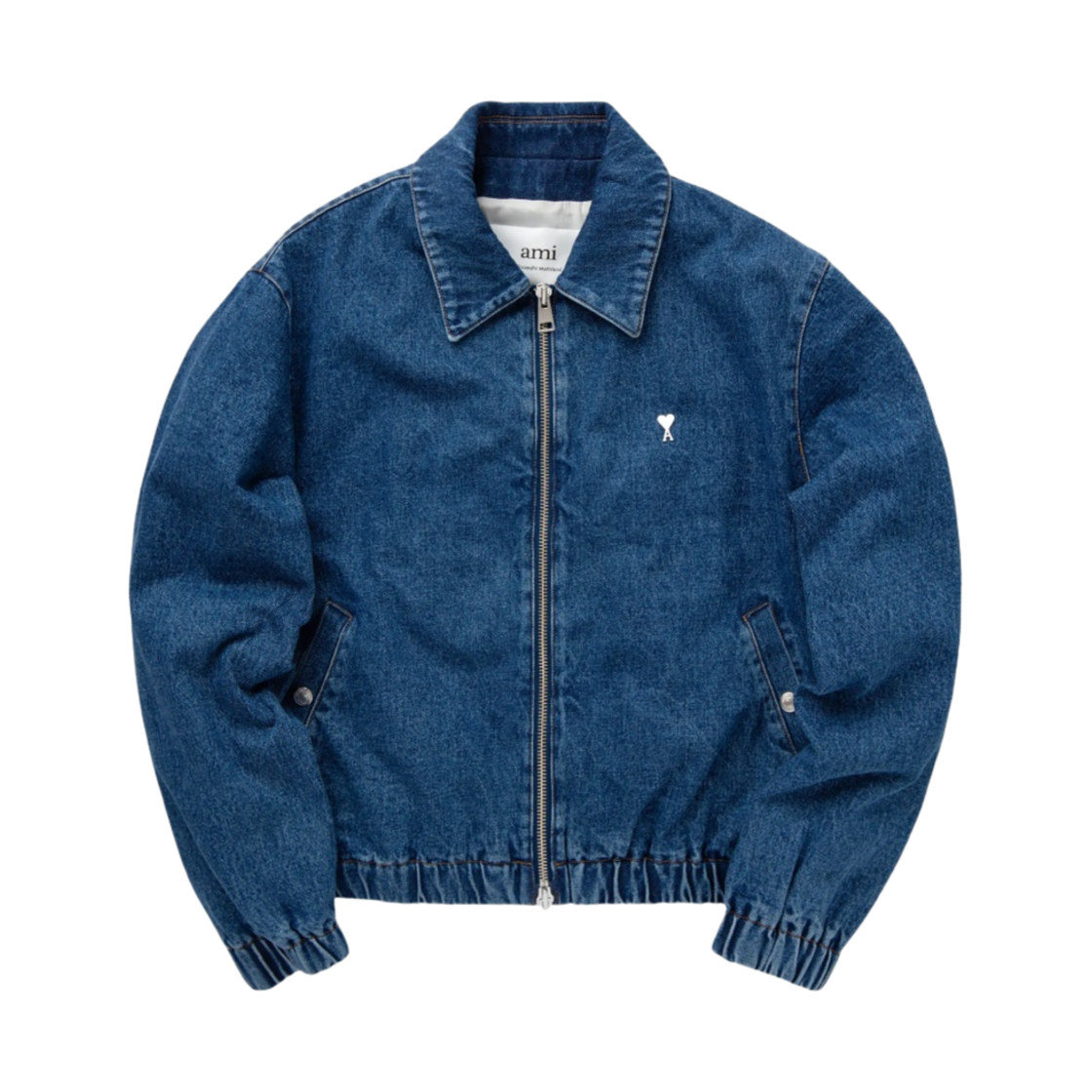 아미 지퍼 자켓 유즈드 블루(AMI de Coeur Zipped Jacket Used Blue)