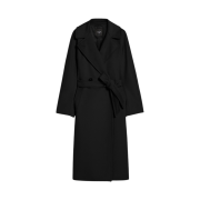 (W) Weekend Max Mara Resina Wool Coat Black