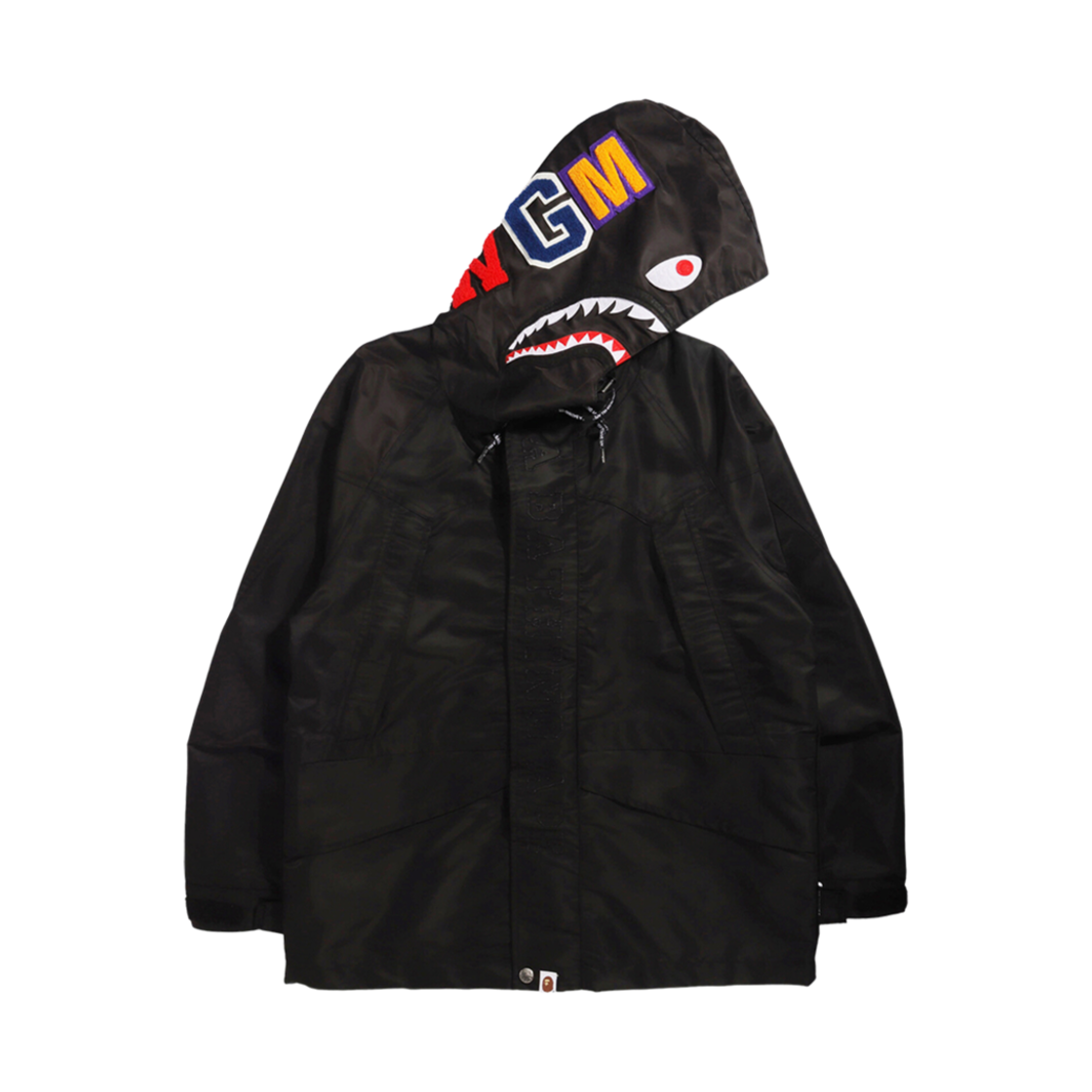베이프 샤크 스노우보드 자켓 블랙
