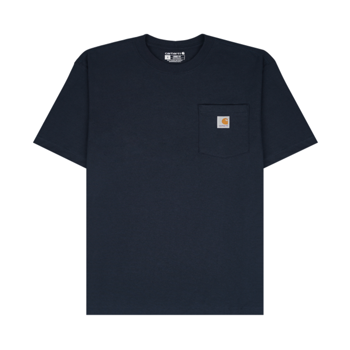 칼하트 루즈 핏 헤비웨이트 레귤러 숏슬리브 포켓 티셔츠 네이비(Carhartt Loose Fit Heavyweight Regular Short Sleeve Pocket T-Shirt Navy)
