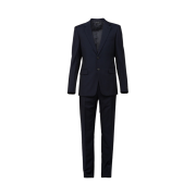 Prada Single Breasted Wool Mohair Suit Navy