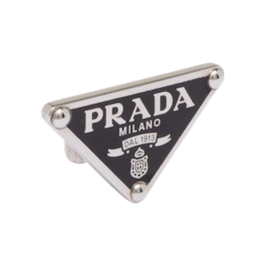 (W) 프라다 심볼 싱글 레프트 이어링 블랙((W) Prada Symbole Single Left Earring Black) - 2