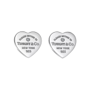 Tiffany & Co. Return to Tiffany Heart Tag Earrings Sterling Silver