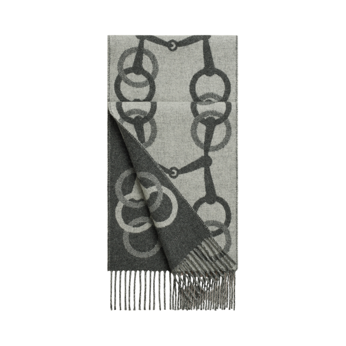 에르메스 애니 모르스 머플러 플라넬 그리 시네 끌레어