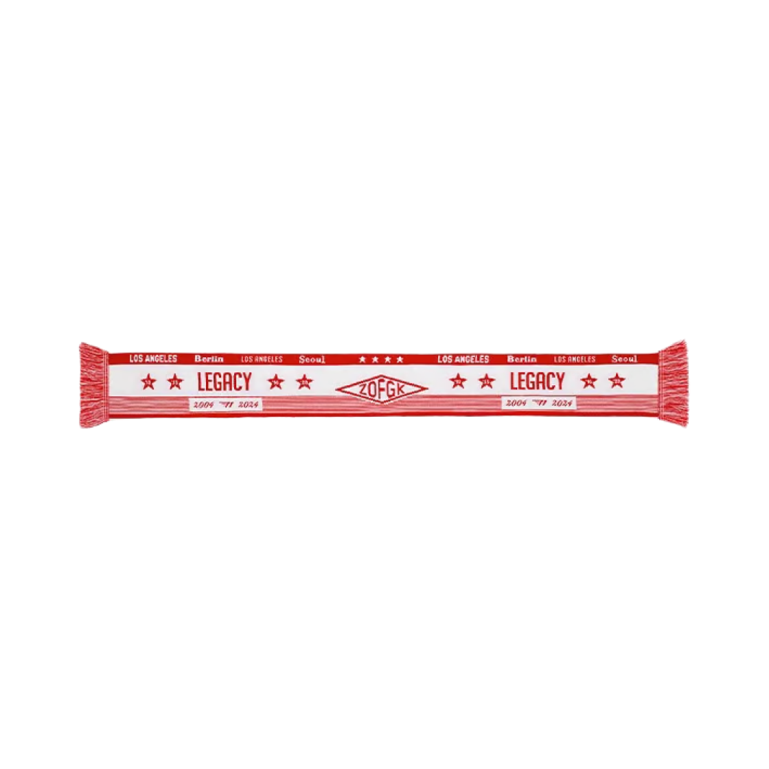 티원 2024 월즈 머플러 화이트 레드(T1 2024 Worlds Muffler White Red)