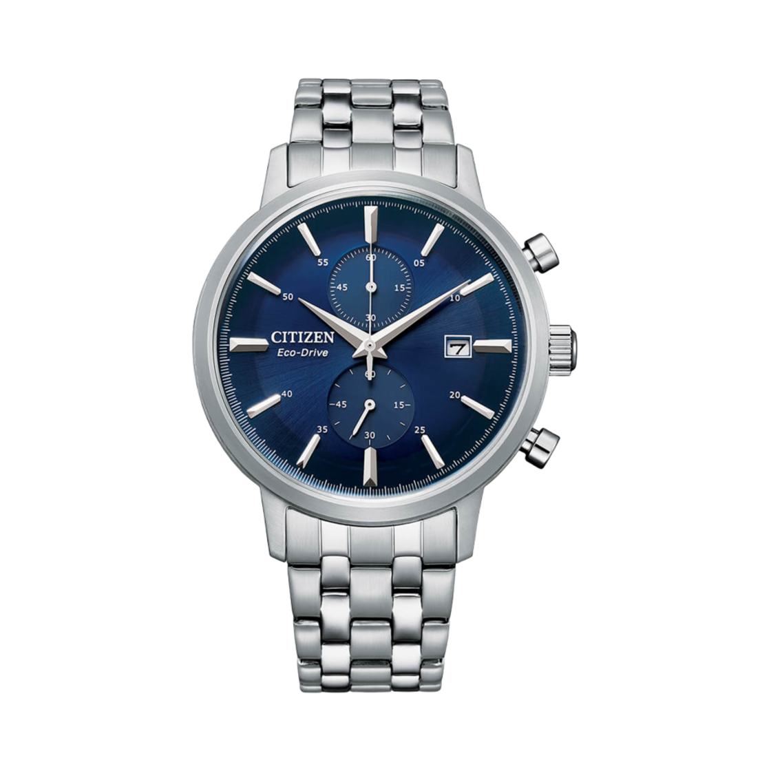 시티즌 크로노그래프 에코드라이브 42mm 스테인리스 스틸 블루 실버(Citizen Chronograph Eco-Drive 42mm Stainless Steel Blue Silver) - 1