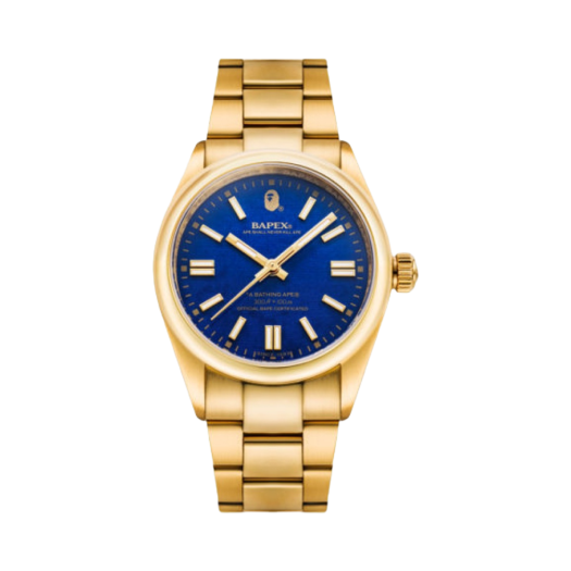 - BAPE Type 7 Bapex Watch Gold Blue
