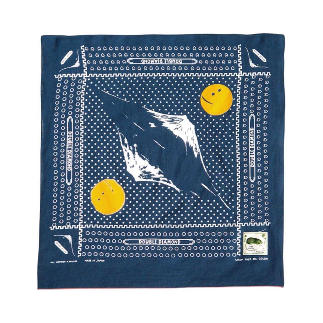 캐피탈 패스트컬러 셀비지 반다나 네이비(Kapital Fastcolor Selvedge Bandana Navy)