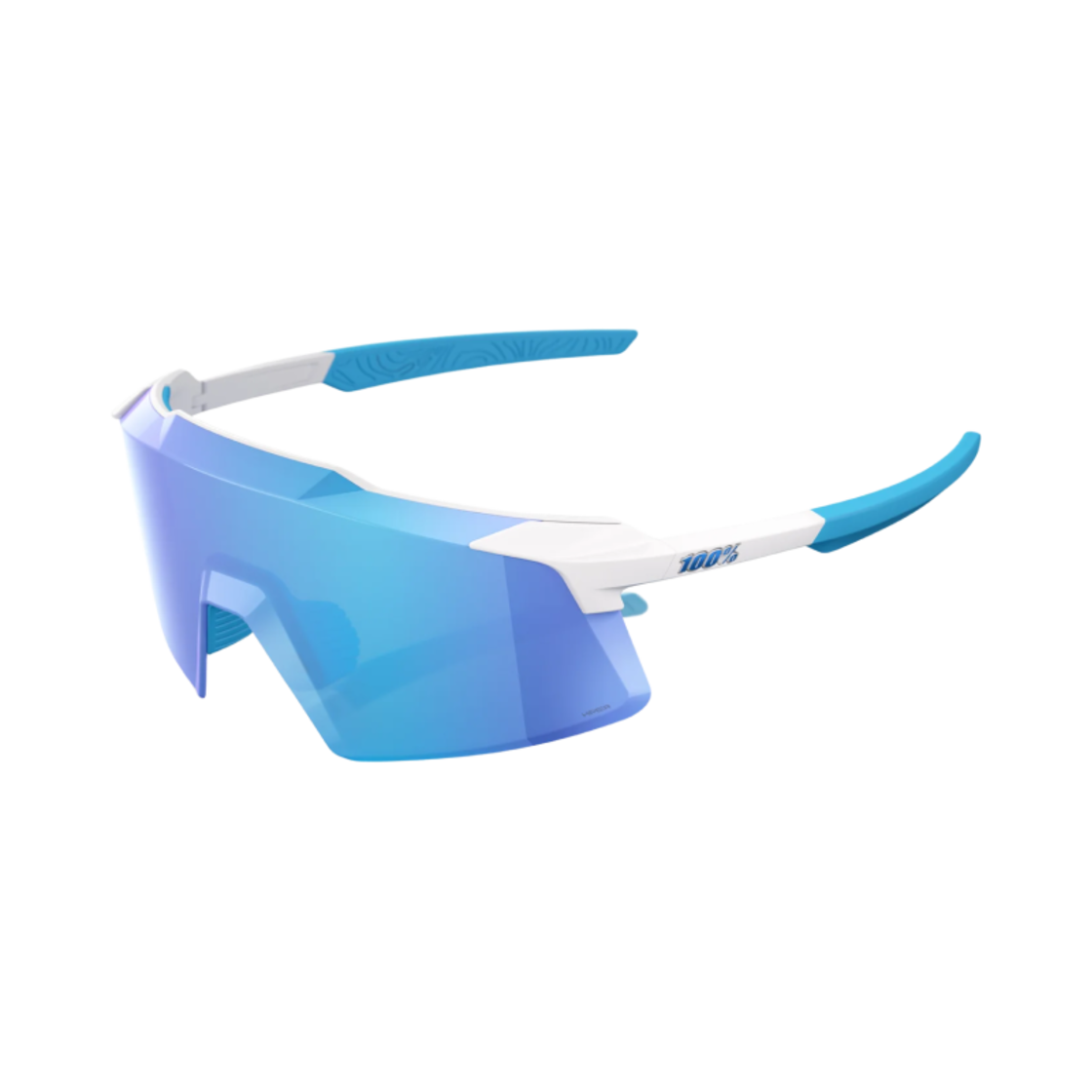 100퍼센트 에어로크래프트 매트 화이트 하이퍼 블루 미러 렌즈(100% Aerocraft Matte White Hiper Blue Mirror Lens) - 2