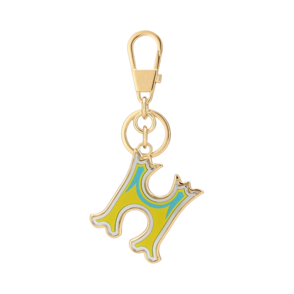 구찌 레터 H 플렉시글라스 키체인 옐로우 골드(Gucci Letter H Plexiglas Keychain Yellow Gold) - 1