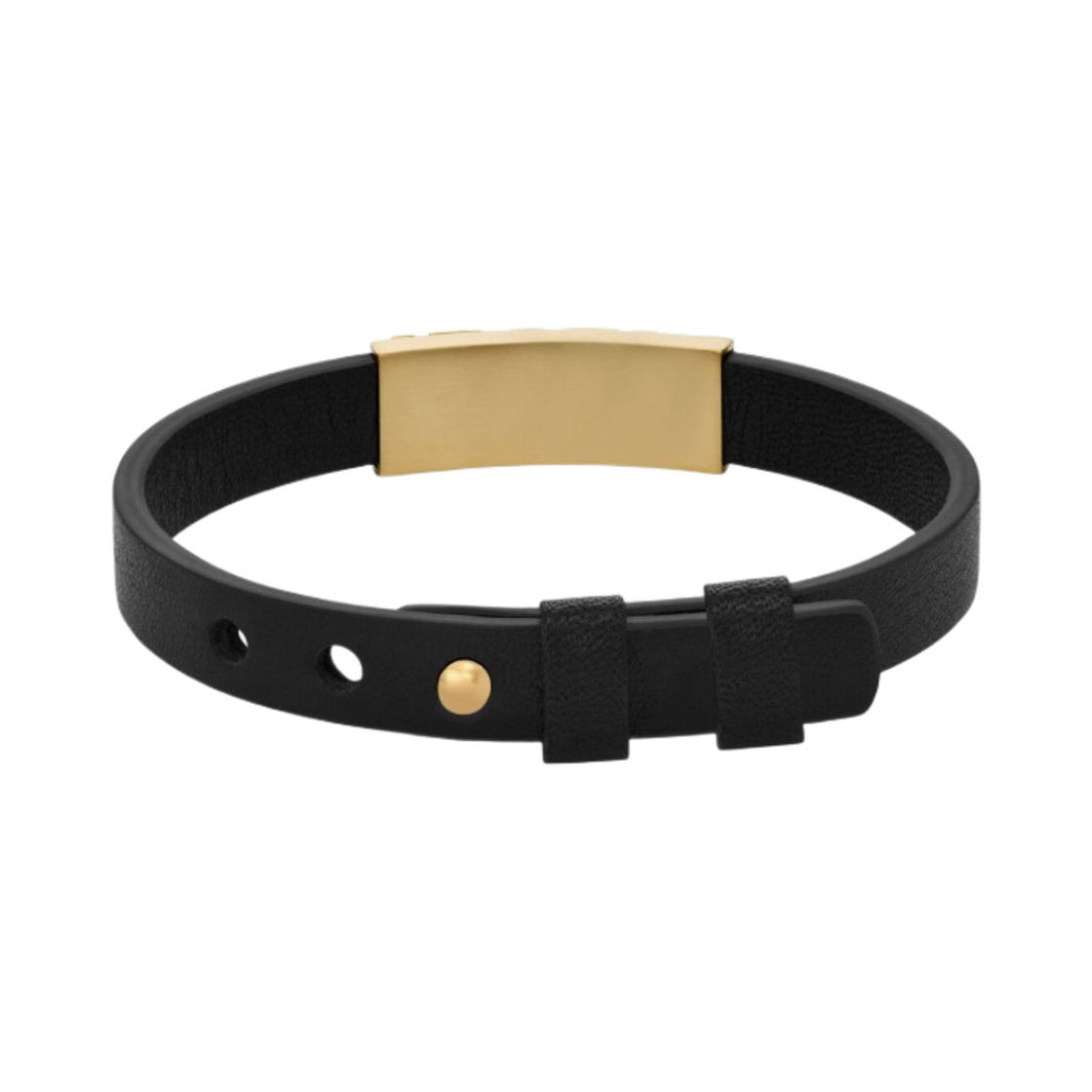 디젤 Dx1440 레더 스테인리스 스틸 브레이슬릿 블랙(Diesel Dx1440 Leather Stainless Steel Bracelet Black) - 2
