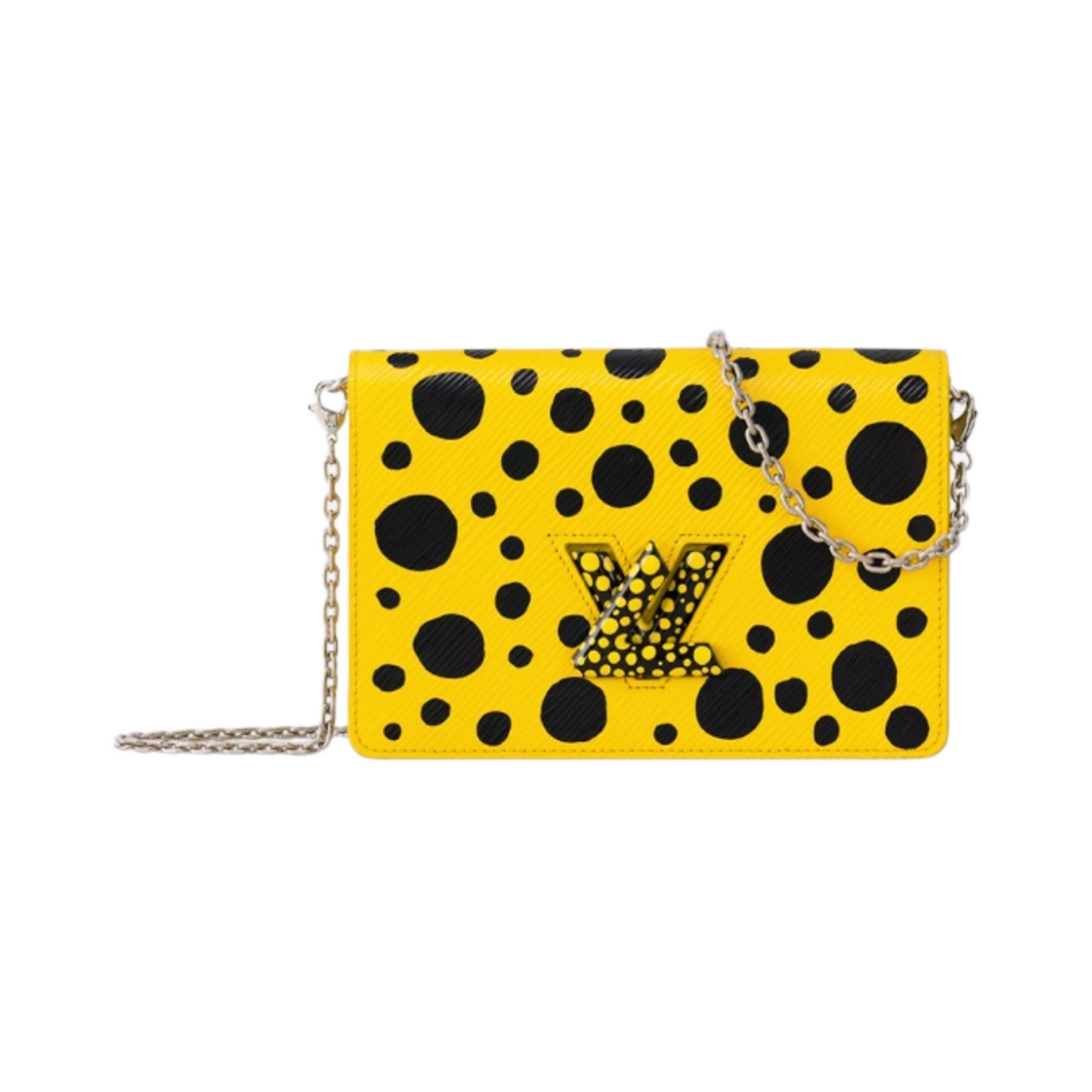 루이비통 x 야요이 쿠사마 트위스트 벨트 체인 지갑 옐로우 블랙(Louis Vuitton x YK Twist Belt Chain Wallet Yellow Black) - 1