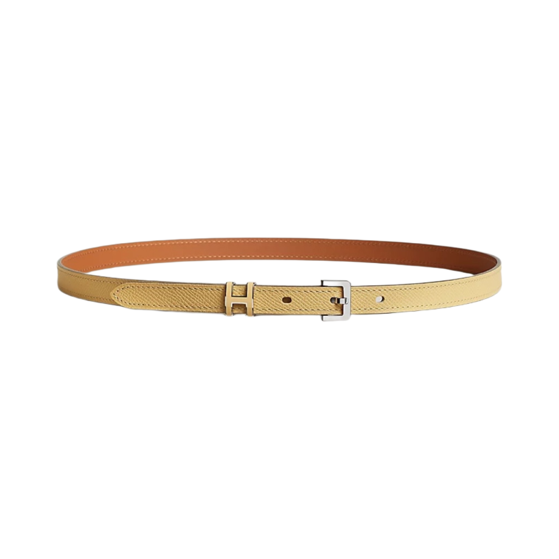 (W) 에르메스 팝아슈 15 벨트 앱송 & 팔라듐 죤 푸생((W) Hermes Pop H 15 Belt Epsom & Palladium Jaune Poussin) - 1