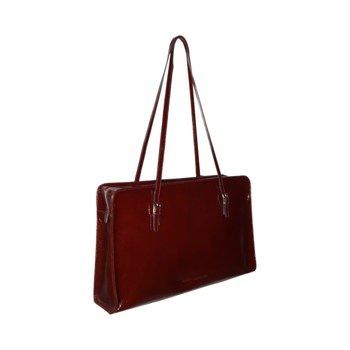 NR0092 Paloma Wool Caye Leather Classic Shoulder Bag Mahogany