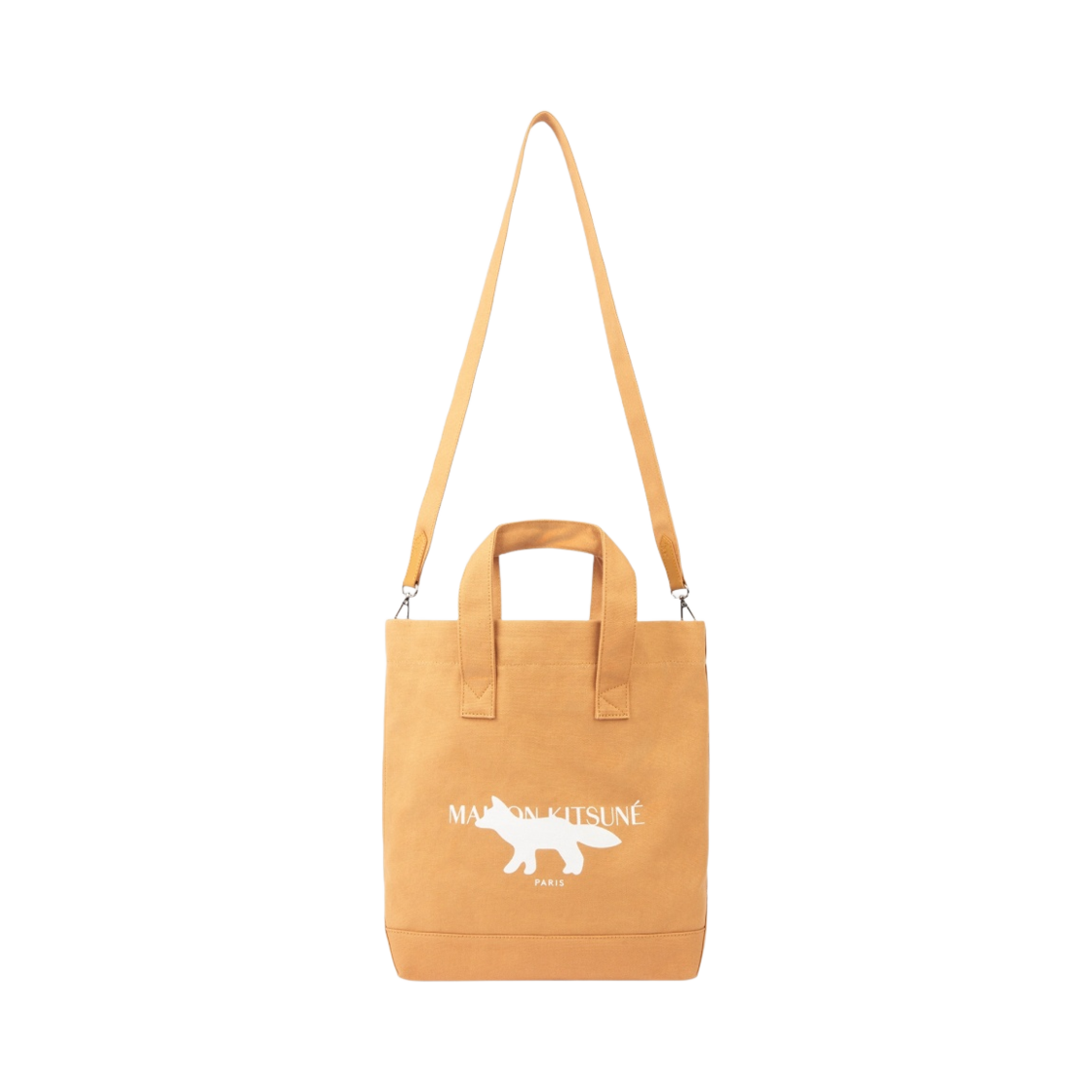 IU05155WW0052-P260 Maison Kitsune Profile Fox Stamp North/South Tote Bag Camel - 대표 이미지 #1