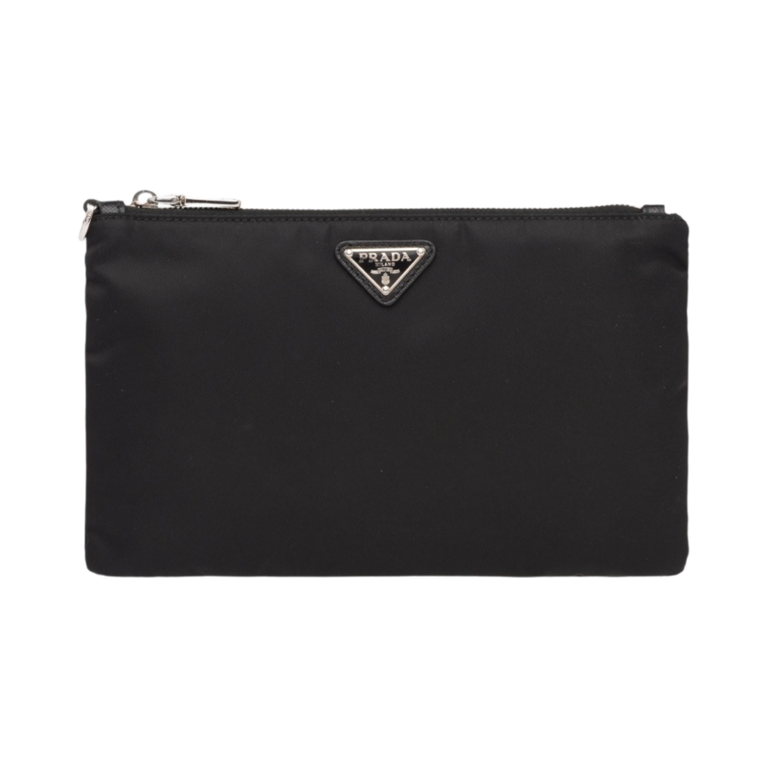 프라다 리나일론 사피아노 레더 파우치 블랙(Prada Re-Nylon and Saffiano Leather Pouch Black)