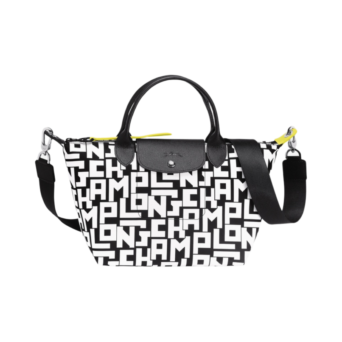롱샴 르 플리아쥬 LGP 핸드백 S 블랙 화이트(Longchamp Le Pliage LGP Handbag S Black White) - 1