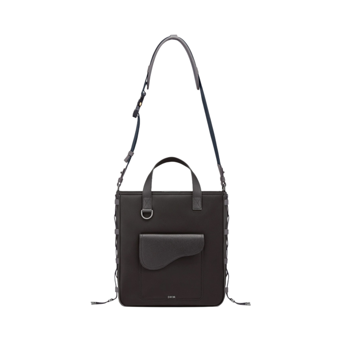 디올 x 사카이 새들 숄더 스트랩 토트백 블랙(Dior x Sacai Saddle Shoulder Strap Tote Bag Black) - 4